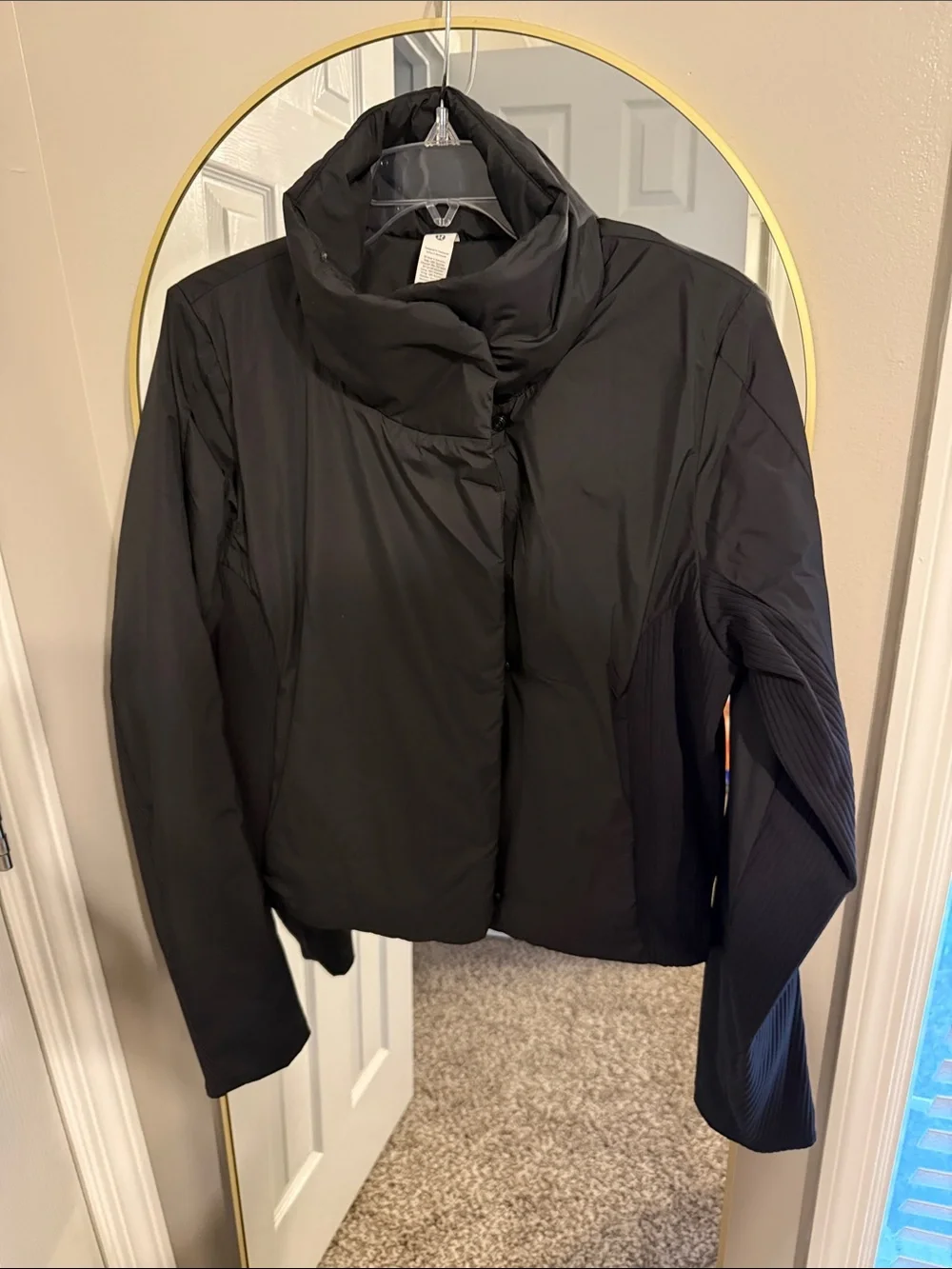 lululemon athletica Black Insulated Puffer Jacket with High Collar